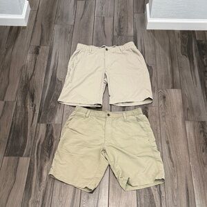 Under Armour Men's Beige Flat Front Shorts